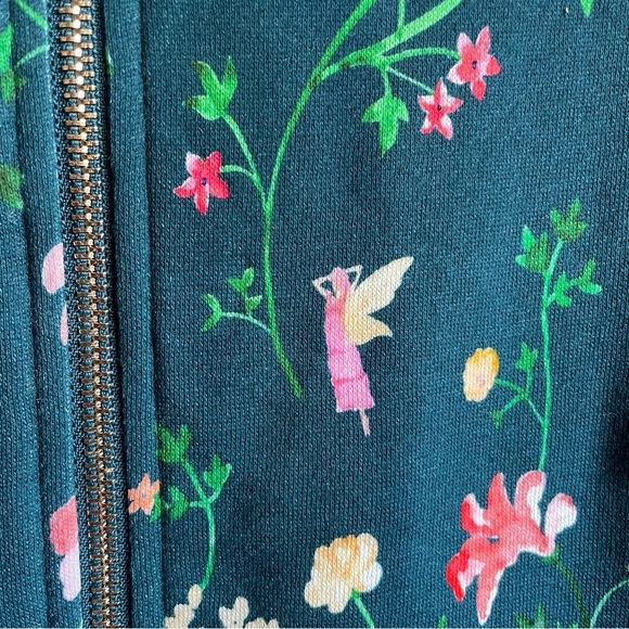 Hill House The Allie Zip Up Sweatshirt Hoodie Jacket in Moody Floral NWT - Picture 12 of 12